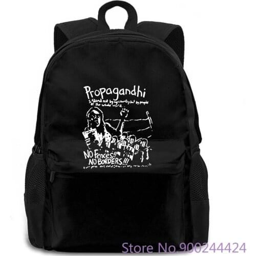 Propagandhi Mens No Borders No Fences Black backpack