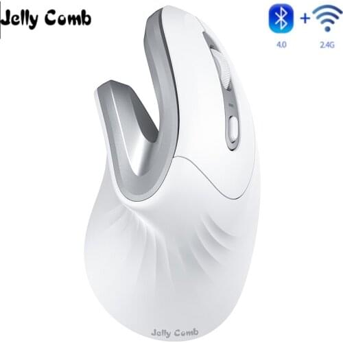 Jelly Comb Vertical Mouse Wireless Bluetooth-compati Mouse for iPad Tablet Computer Right Hand 6 Buttons 2400DPI Gaming Mause