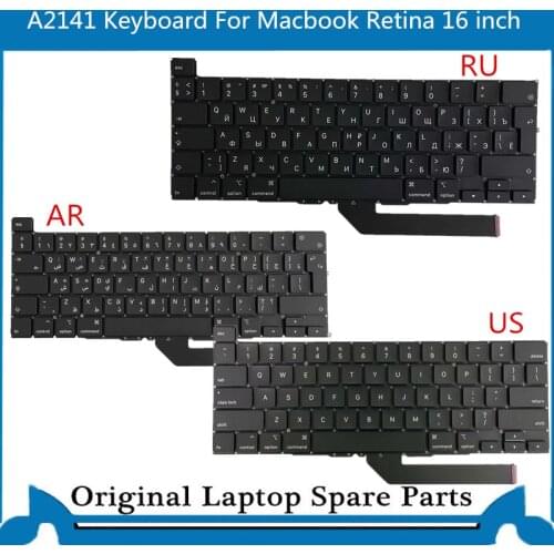 New A2141 Keyboard for Macbook Retina A2141 US English AR Russia KB 16 inch 2019