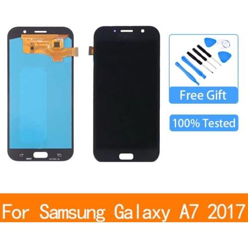 Original 5.7'' AMOLED Display for Samsung Galaxy A7 2017 A720 A720F LCD Touch Screen Digitizer Assembly Repair Parts