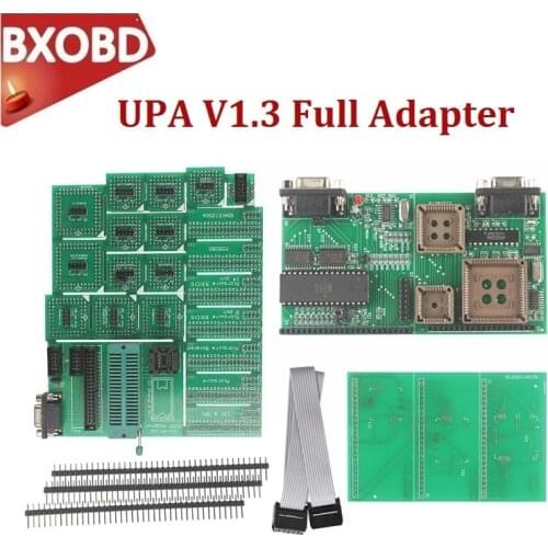 Newest Full Auto ECU Chip Tuning UUPROG EEPROM V1.3 ECU Programmer Adapters UPA USB Serial Programmer V1.3 Green Adapter