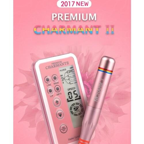 Charmant 2 Professional Permanent Makeup Tattoo Machine kit for Eyebrow Tattoo Lip Eyeliner Microblading MTS Pen with Cartridges