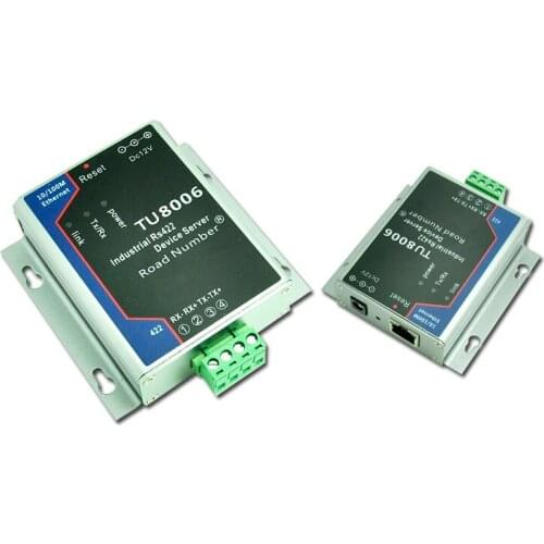 Industrial Grade Serial Device Server RS422 to Ethernet TCP Converter Server / Client UDP VCOM Modbus RTU