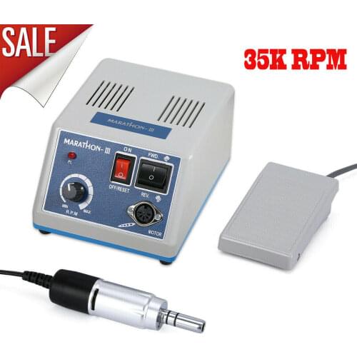 Dental Lab Marathon Standard E-Type Electric Micromotor Polishing Unit N3+35K RPM Handpiece Kits 110V/220V
