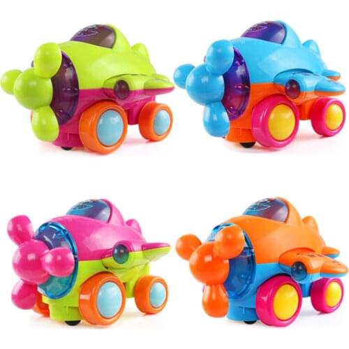 Universal Wheel Electric Mini Airplane Model with Light Music Early Educational Toy Mobile Airplane Model Toys Gift for Children