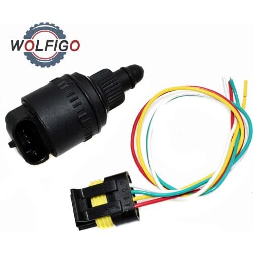 WOLFIGO New Idle Air Control Valve IAC With Pigtail Harness Connector Fit for Fiat Punto Panda SEICENTO STRADA Lancia 71718105