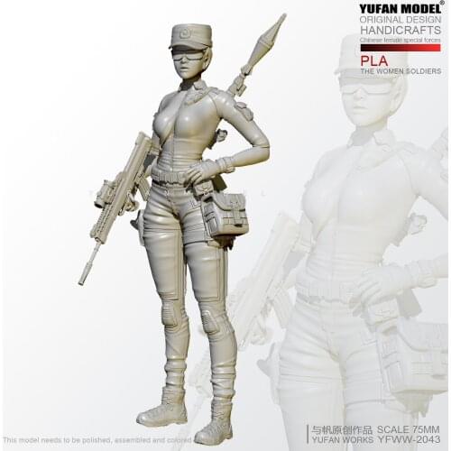 1/24 Resin model kits figure beauty colorless and self-assembled YFWW-2043