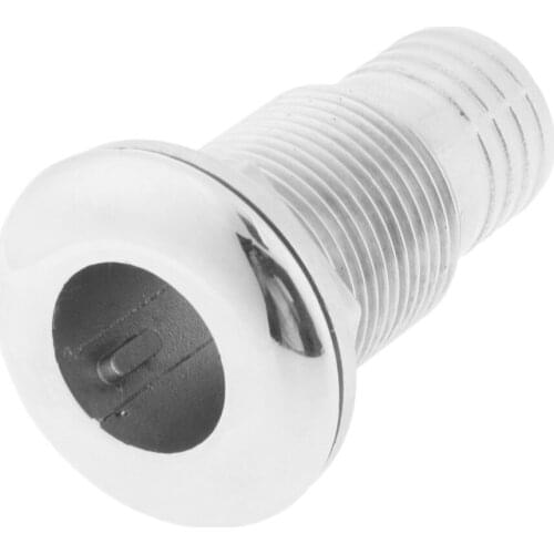 1" inch Hose Barb Boat Thru Hull Connector Fitting, 316 Stainless Steel