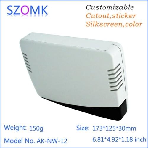 1 piece szomk plastic network enclosure 173*125*30mm, plastic box for electronics router enclosure plastic case device pcb boxes