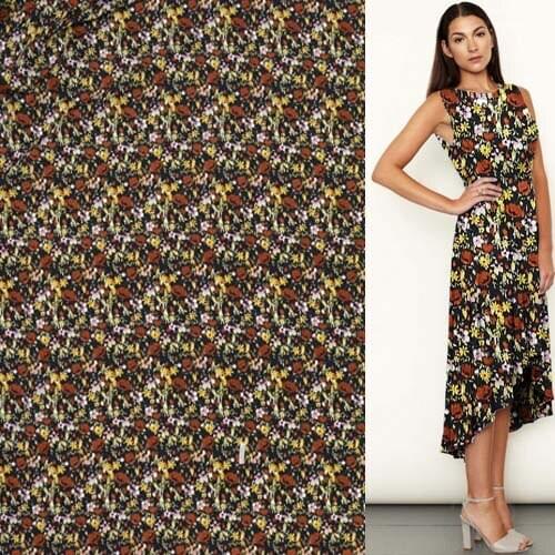 16momme silk cotton fabric graffiti style fuzzy floral print 140cm width,SCT431