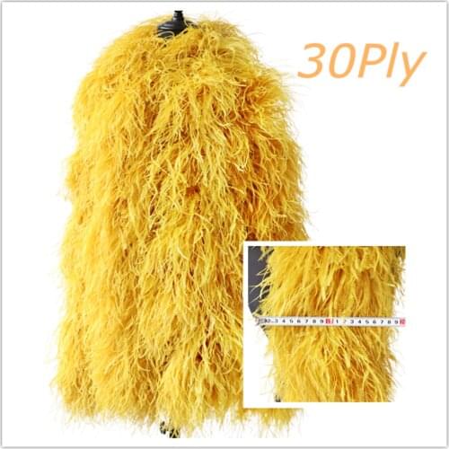 2 Meter Colorful 6Ply 10Ply 20Ply 26ply 30ply Ostrich Feathers Boa Decorative Feathers for Crafts Plumes Scarf Dress