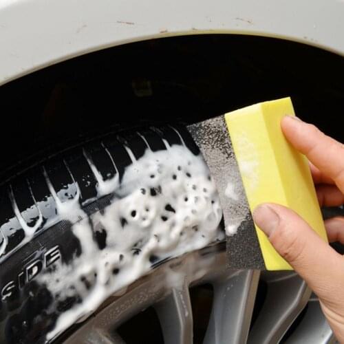2Pcs Washing Sponge U-Shaped Tyre Cleaning Block Dressing Waxing Brush Care Tool for Car