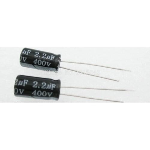 20PCS/LOT 2.2uF 400V Aluminum electrolytic capacitor 6.3*12 Electrolytic Capacitor 400v 2.2uf