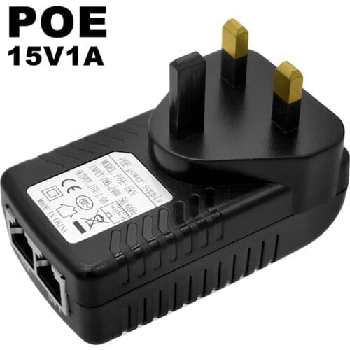 48V 0.5A POE Power Supply POE Injector Adapter Wall UK Plug Power Over Ethernet