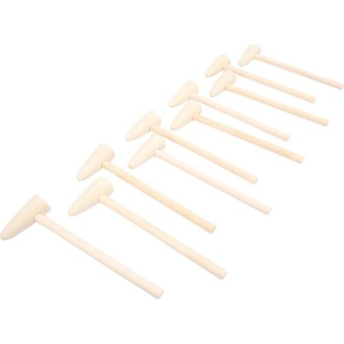 5/10Pcs MINI Wooden Hammer Mallet 140x43x19mm Crab Lobster Seafood Crackers Kids Toys Funny