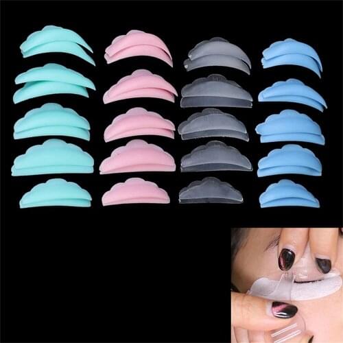 5 Pairs Silicone Eyelash Perm Pad Colorful Recycling Lashes Rods Shield Lifting 3d Eyelash Curler Accessories Applicator Tools