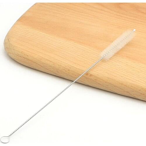 5 PCS/lot 19CM 304 Stainless Steel Brush Pipe Brush Drinking Straws Brush Reusable Stainless Steel Straws Cleaner