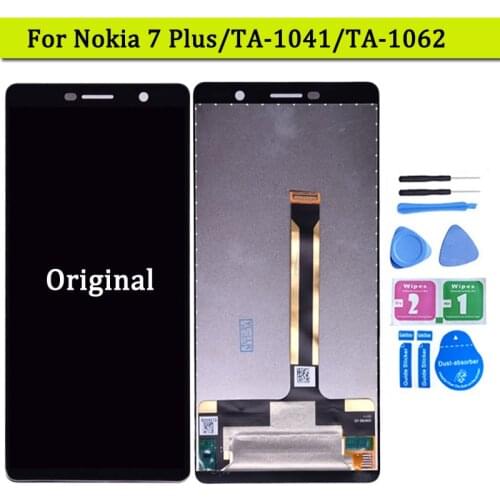 6.0" Original LCD For Nokia 7 Plus LCD 7Plus Display Touch Screen Digitizer for Nokia E7 N7 Plus LCD TA-1062 LCD screen assembly