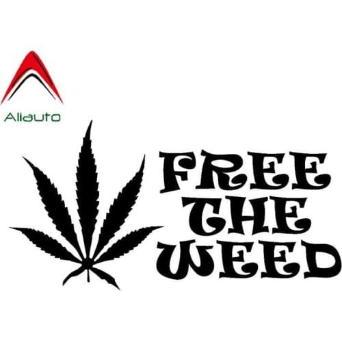 Aliauto Cretive Car Sticker Free The Weed Pot Leaf Car Automobiles Motorcycles Decoration PVC Decal for Passat Mazda,20cm*10cm