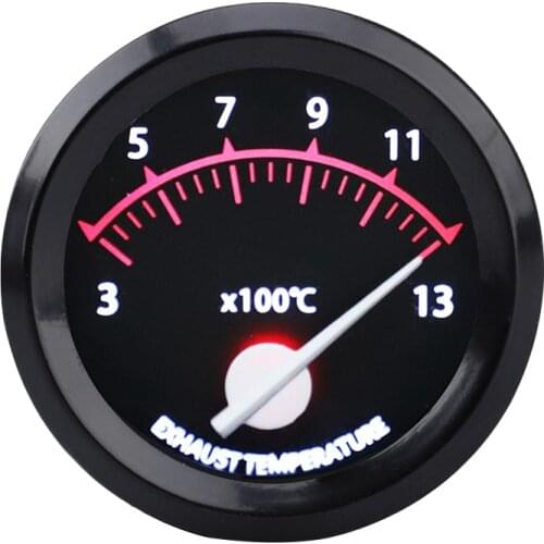 Car Exhaust Temp Gauge 300-1300 Celsius 12V 52mm 2inch Universal Exhaust Gas Temp Gauge Ext Temp Meter EGT with Sensor