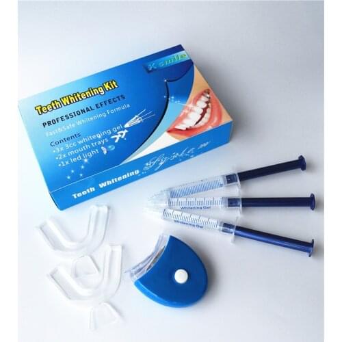 Free shipping 22%CP Professional Teeth Whitening Kit Bleaching Tooth System With LED Light