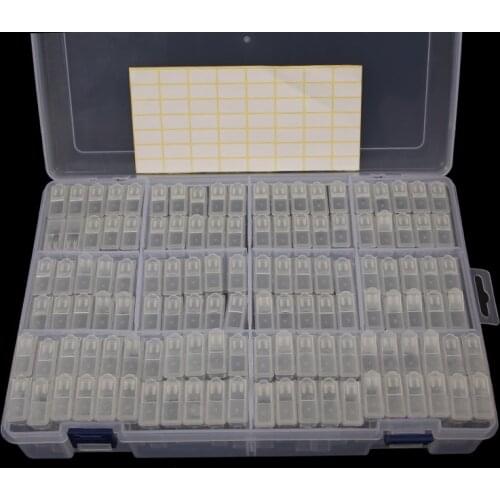 124/64Girds diamond painting accessoires Case Clear Plastic Beads Display Storage Box For Diamond Embroidery Cross Stitch Tools