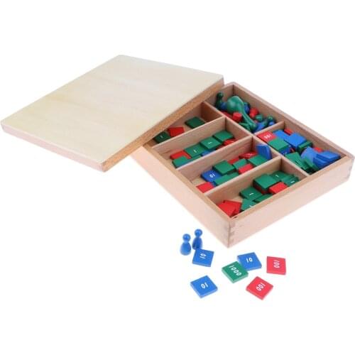 Montessori Wooden Stamps Math Materials Educational Game Toy
