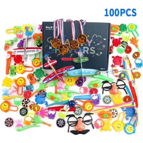 100pcs Childrens Educational Toys Birthday Party Small Toy Carnival Set Giveaway Prizes Parent-child Interaction Game Props