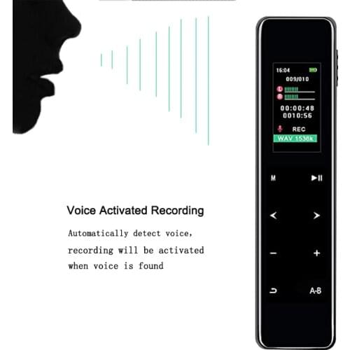 Voice Recorder Activated Portable 16GB MP3 Player Audio With Speakers Playback Formats WAV FLAC OGG HISTARSHIP