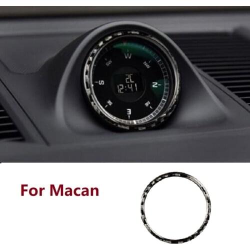 For porsche macan Accessories carbon fiber Clock Panel condition frame sticker car-styling Automotive interior 2014-2018 1PCS