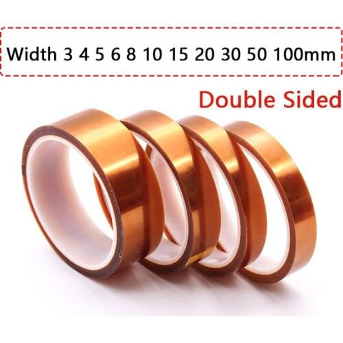 Kapton Tape Double Sided Brown High Temperature Tape Width 3 4 5 6 8 10 15 20 30 50 100mm For Solder Protection Length 10M