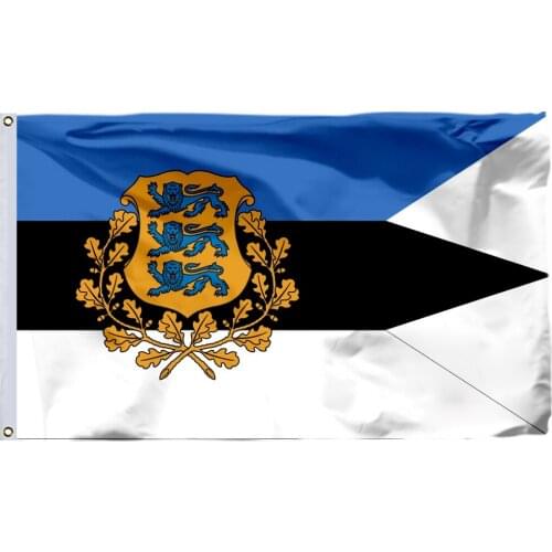 Estonia Presidential At Sea Flag 150X90cm (3x5FT) 120g 100D Office/Activity/Parade/Festival/World Cup/Home Decoration