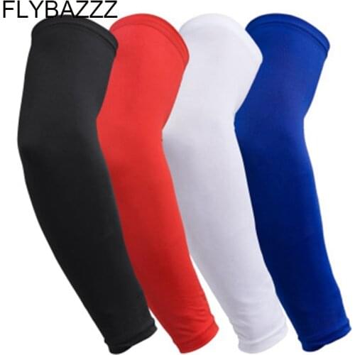FLYBAZZZ Professional Elastic Non-slip Elbow Pads Basketball Arm Sleeve Soccer Elbow Support Brace Sports Safety Accessories