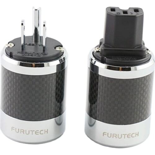 HiFi Schuko Plug Furutech FI-E50 NCF (R) FI-50 (R) Power Connector Adapter Plug Rhodium high end box 15A 125V