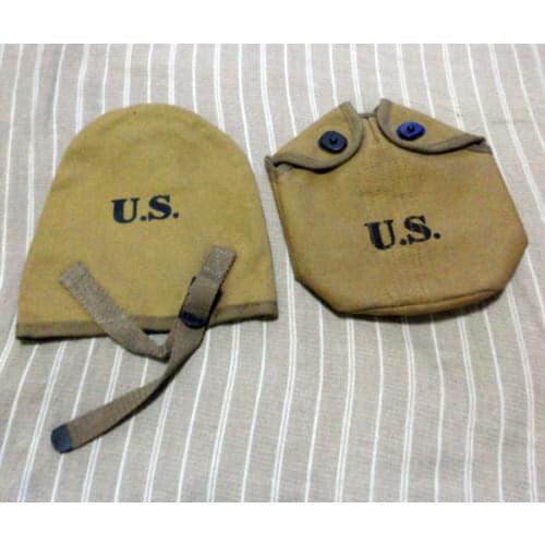 WWII WW2 US M1910 CANTEEN/1910 T-HANDLE SHOVEL CANVAS COVER POUCH