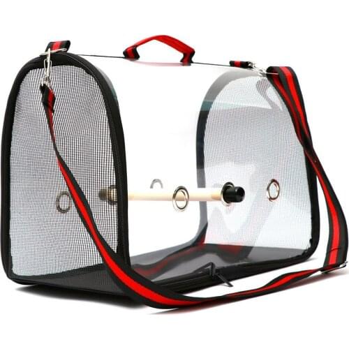 Lightweight Bird Carrier Cage Transparent PVC Breathable Parrots Travel Bag Bird Travel Cage Parrot Out Backpack