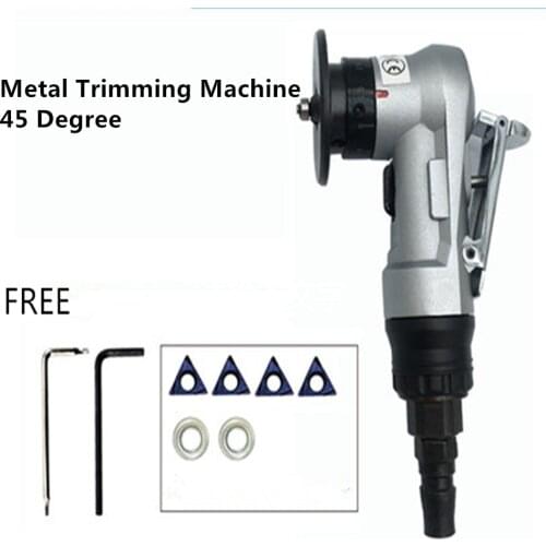 Mini pneumatic chamfering machine Hand-held metal trimming sander 45 degree