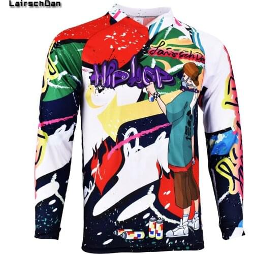 LairschDan SPTGRVO 2019 enduro Mens Motocross BMX Jersey Long Sleeve Cycling Clothing DH Motorcycle Racing MTB Downhill Jersey