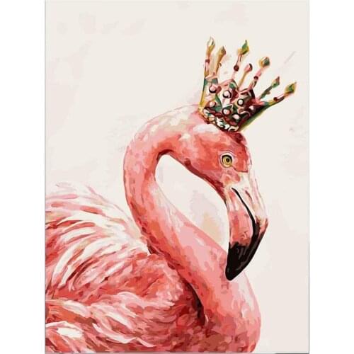 Animal Bird Flamingo DIY 11CT Embroidery Cross Stitch Kits Needlework Craft Set Cotton Thread Printed Canvas Home Design