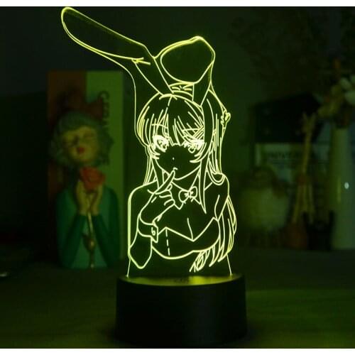 Anime 3D Night Light Lamp LED USB Nightlight Smart Phone Control Cover Your Mouth Cartoon Fans Kids Room Decor Birthday Gift