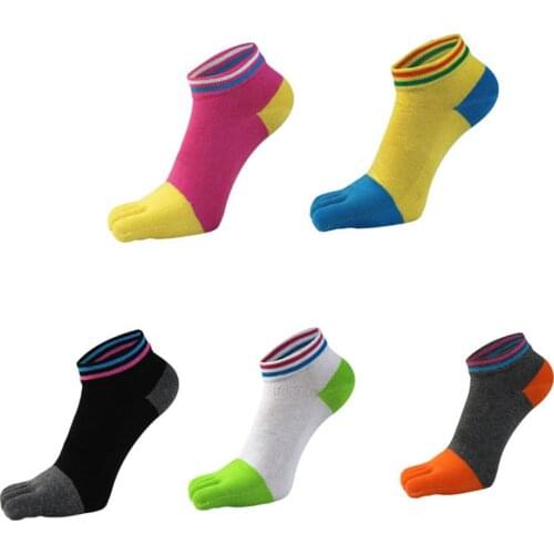New Socks Women Cotton Five Finger Ruffle Solid Color Toe Socks With 5 Toe Short Deodorant Toe Socks With Fingers Soks Woman