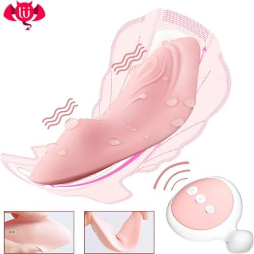 Rechargeable Wireless Sex Vibrator Remote Control 10 Speeds Wearable C String Panties Pussy Massage Butterfly Sex Toys for Woman