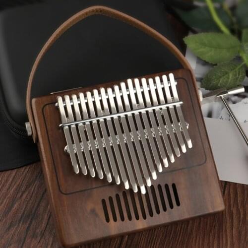 Protable Piano 17 Keys Kalimba Thumb Piano Made By Single Board High-Quality Wood Mahogany Body Musical Instrument