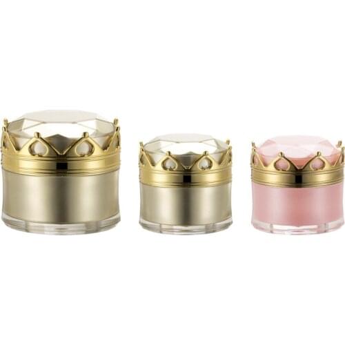 Empty Face Eye Cream Jar 5g 10g 15g Pink Gold Cosmetic Lip Balm Containers Nail Derocation Crafts Pot Refillable Bottles 10pcs
