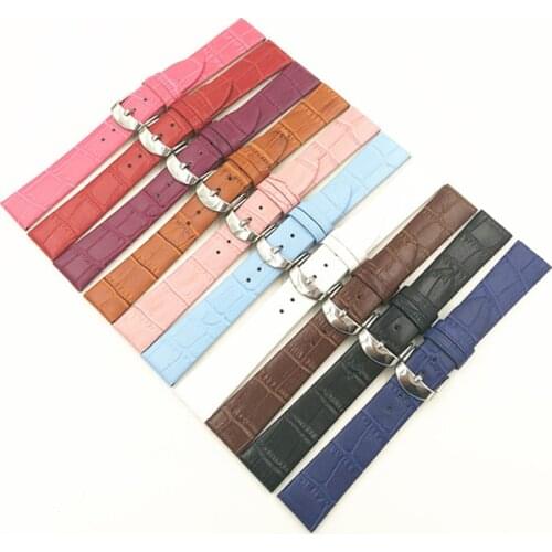 Wholesale 50pcs/lot 12MM 14MM 16MM 18MM 20MM 22MM genuine cow leather split leather Watch bands watch straps watch parts-070102