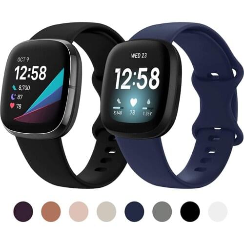 For fitbit sense band silicone sports watchband for fitbit versa 3 strap Accessories Waterproof women men bracelet versa3 wrist