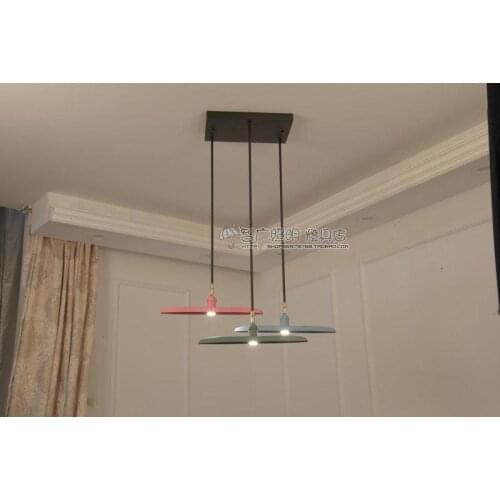 Modern Concise Personality WROUGHT IRON Colour pendant light Restaurant living dining room hanging light