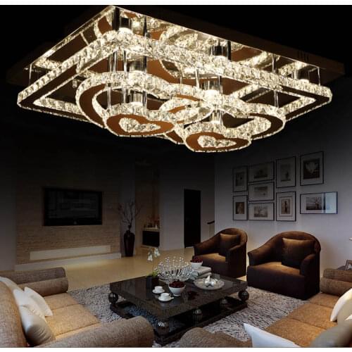 LED Romantic heart design K9 Crystal ceiling Light 110-220V Living room bedroom Size:80*60cm Free shipping ceiling Lamp