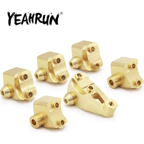 YEAHRUN Brass Axle Mount Set Suspension Links Stand for Traxxas TRX-4 TRX4 TRX-6 1/10 RC Crawler Car Upgrade Parts