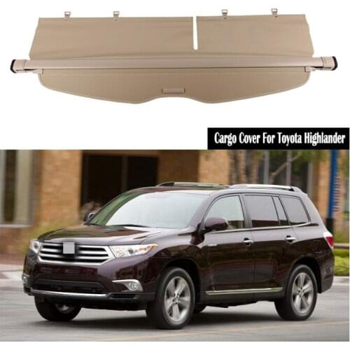 Rear Cargo Cover For Toyota Highlander 2009 2010 2011 2012 2013 2014 privacy Trunk Screen Security Shield shade Auto Accessories